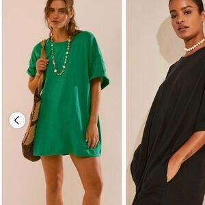 NWOT 🍀 WE THE FREE EXTREME Tee Dress with Pockets in LUCKY Green 🍀 in M